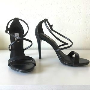 Steve Madden Feliz strappy heels, black, size 7, Great Condition!